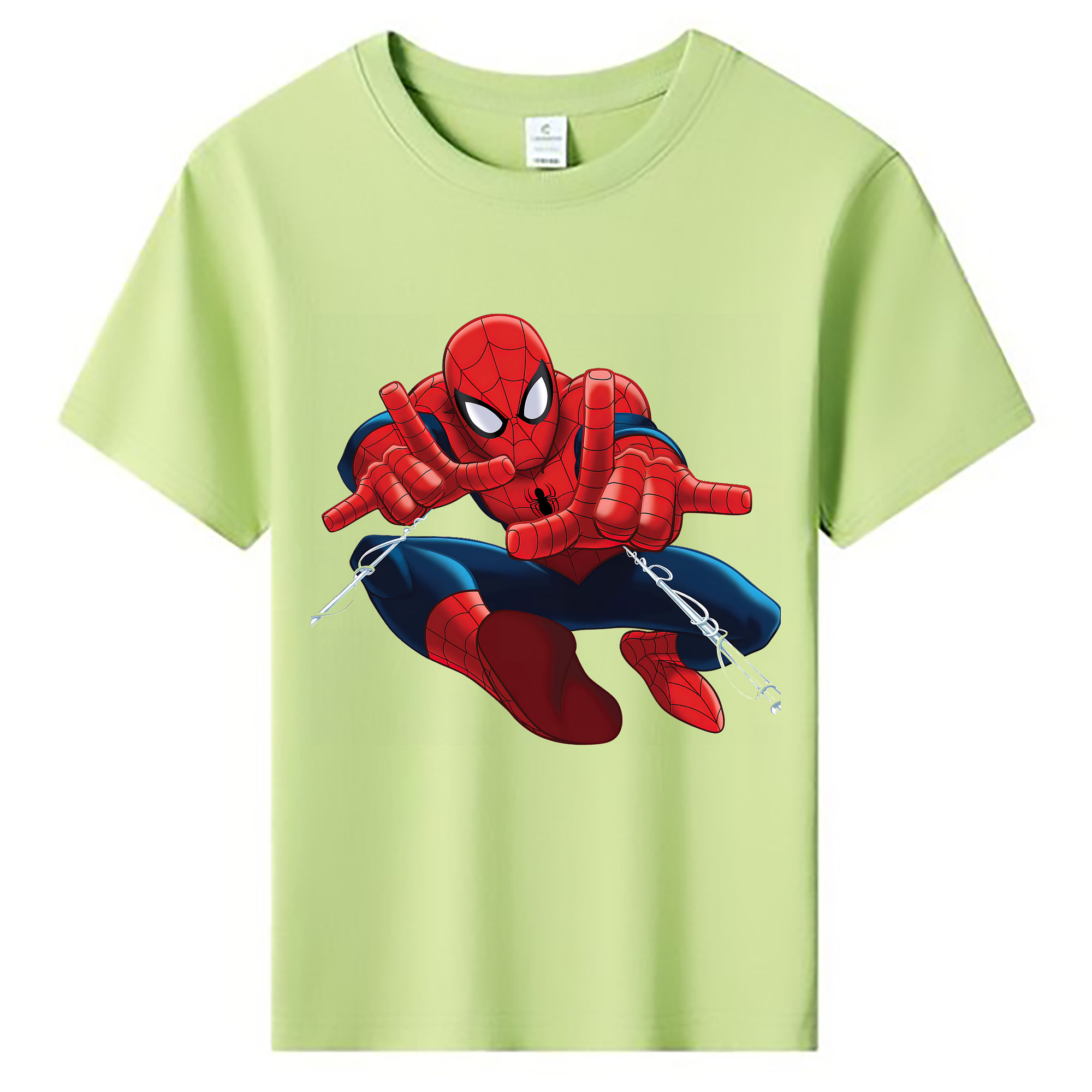 （画像用） Spider Man スパイダーマン 綿100％キッズTシャツ（フロントプリント）